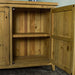 A view of the smaller shelf on the Cairns Recycled Pine Buffet.
