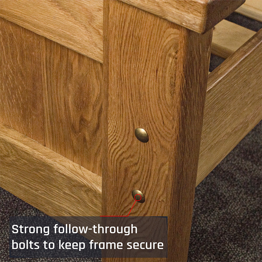 Camden Oak Double Size Bed Frame