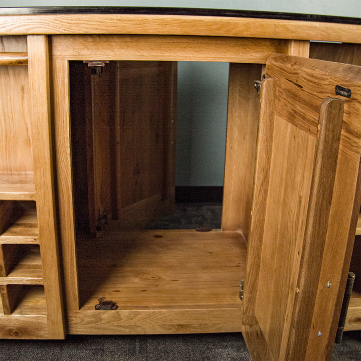 Camden Granite Top Oak Kitchen Workbench