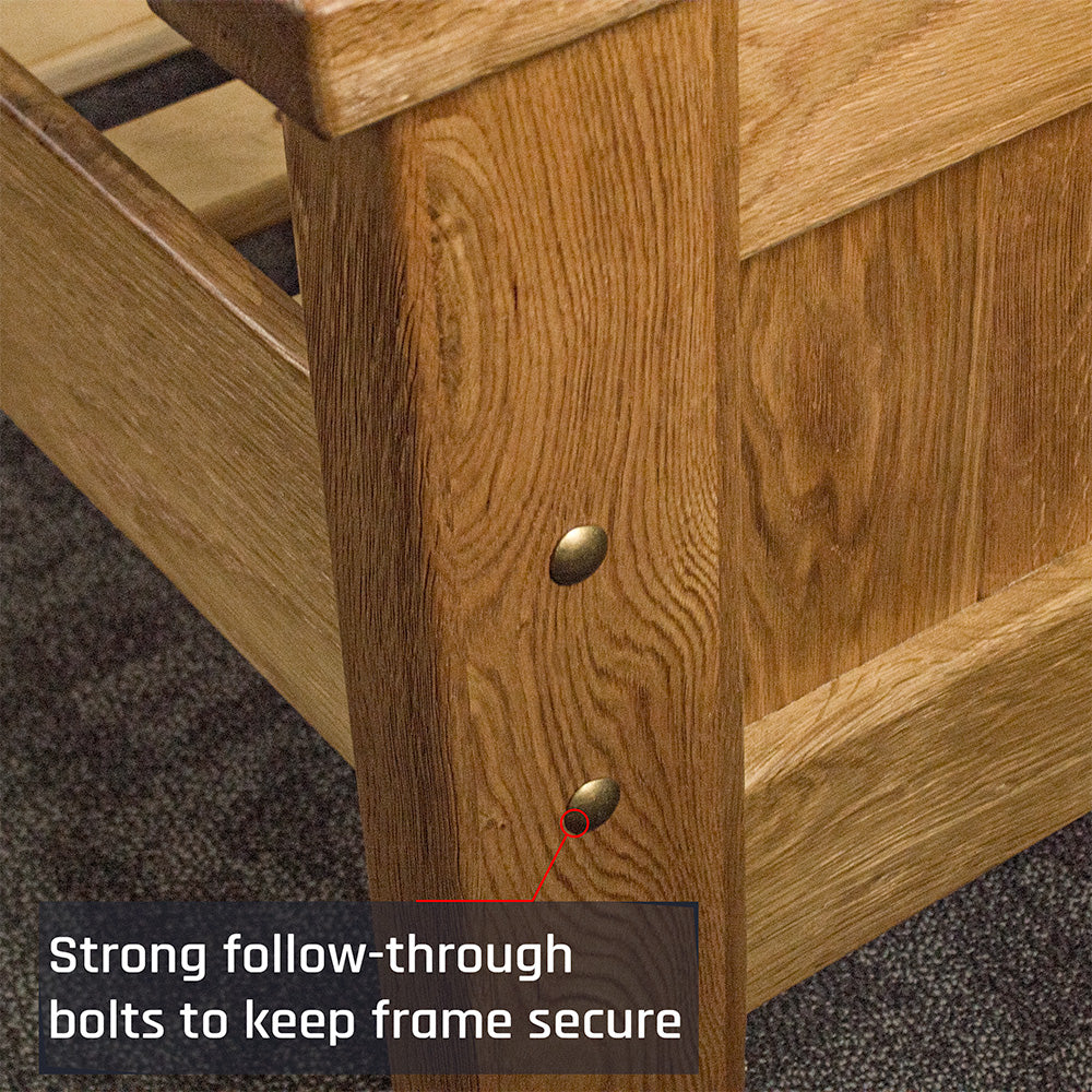 Camden Super King Size Oak Slat Bed Frame