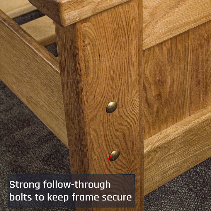 Camden Super King Size Oak Slat Bed Frame
