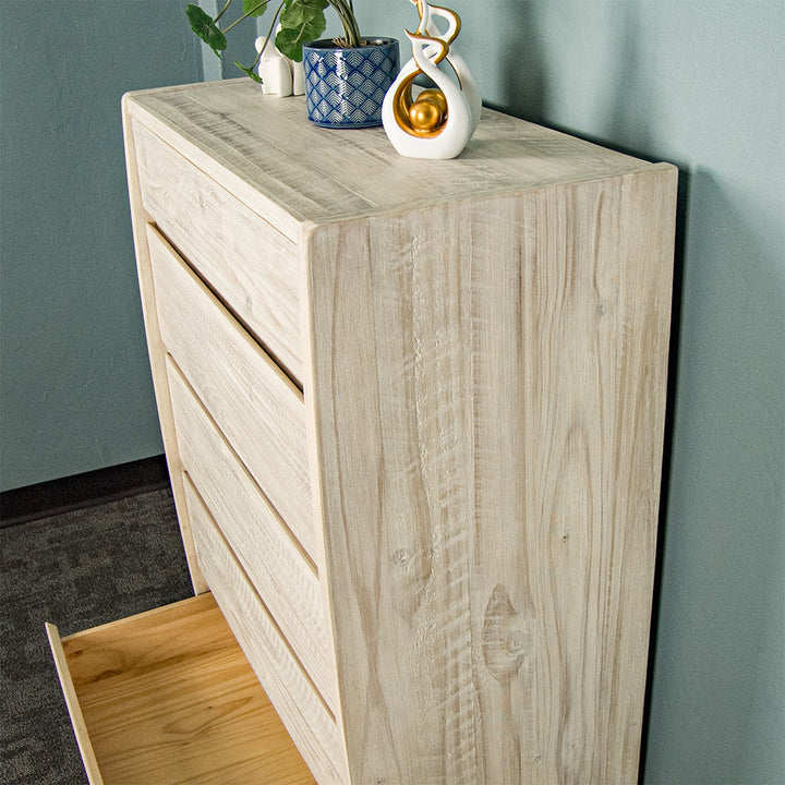 Charlotte 5 Drawer Pine Tallboy