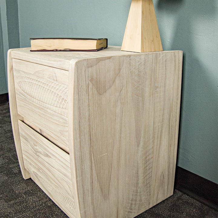 Charlotte 2 Drawer NZ Pine Bedside Cabinet