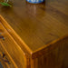 Top of the Rimu stained Jamaica 6 Drawer Pine Lowboy
