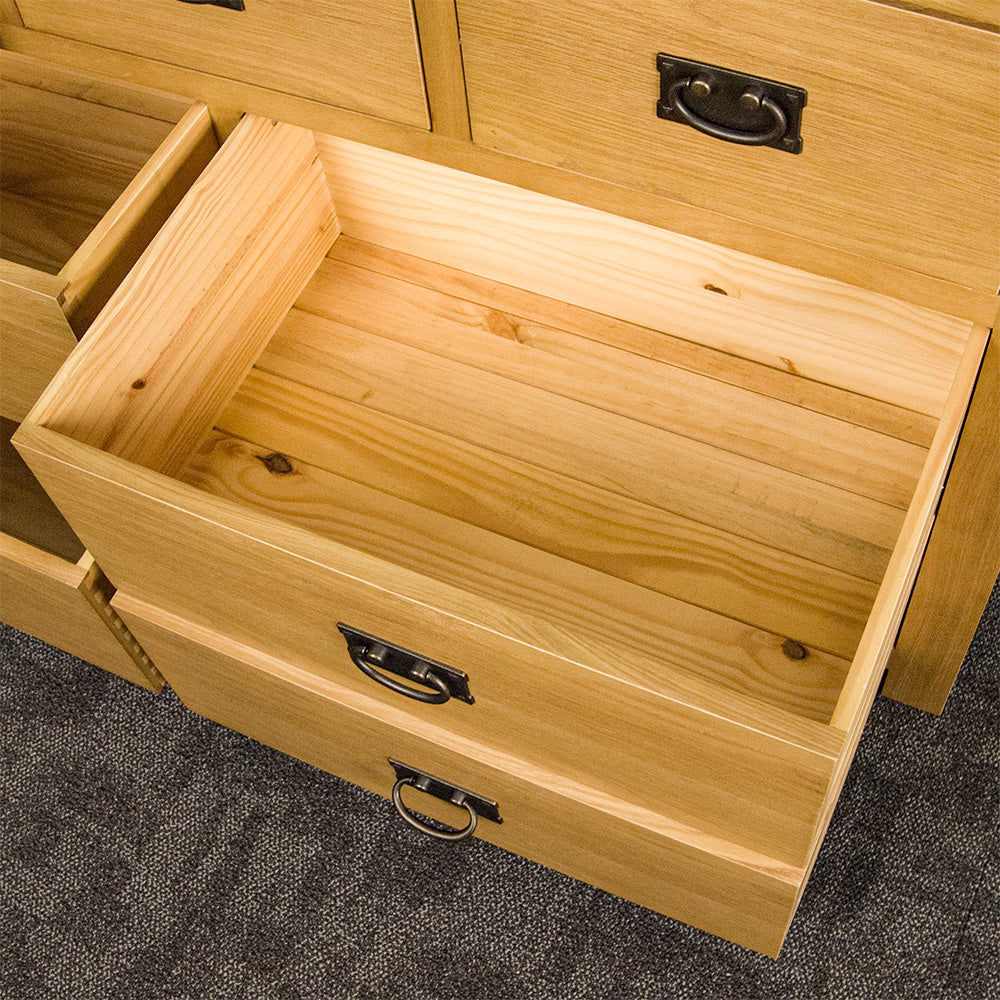 Queensland 7 Drawer Oak Lowboy