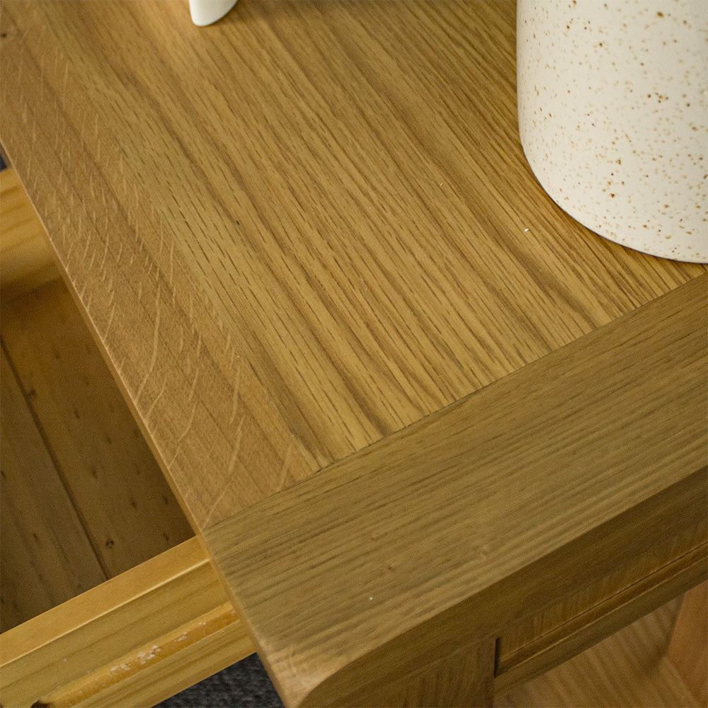 Queensland Oak Bedside/Lamp Table