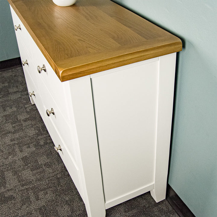 Tasmania 6 Drawer Oak Top Lowboy