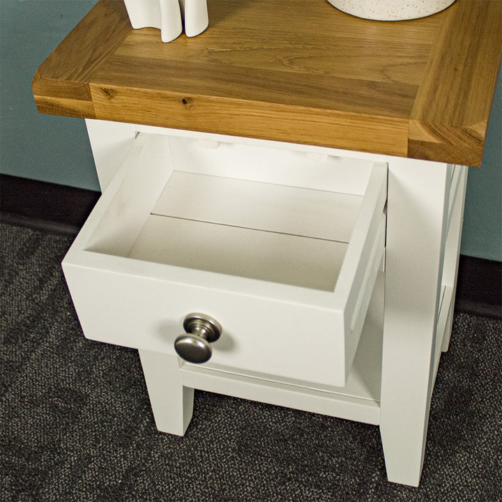 Tasmania Oak Top Bedside Table / Lamp Table