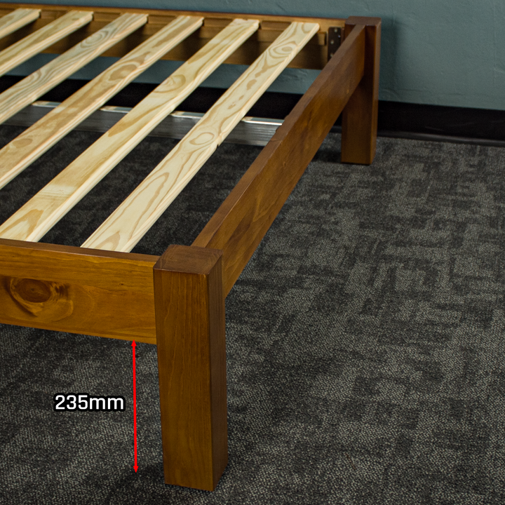 Trent Single Size NZ Pine Slat Bed Frame