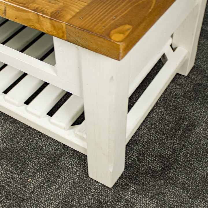 Tuscan Recycled Pine 2 Drawer Coffee Table