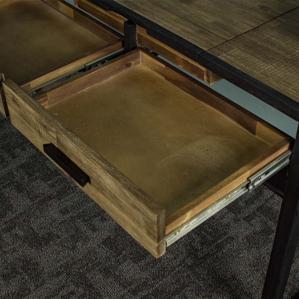 An overall view of the drawers on the Victor Dressing Table / Desk.