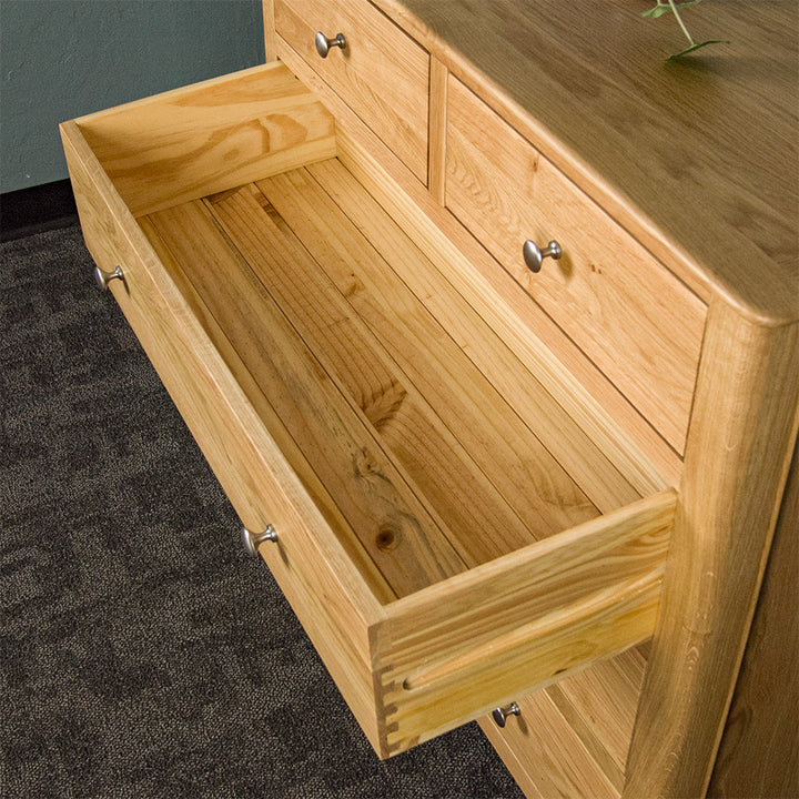 Victoria Oak 5 Drawer Tallboy