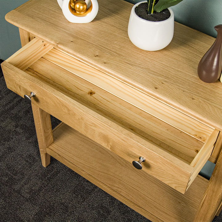 Victoria Oak Console Table