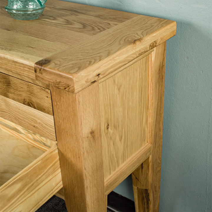 Vienna 4 Drawer Oak Hall Table