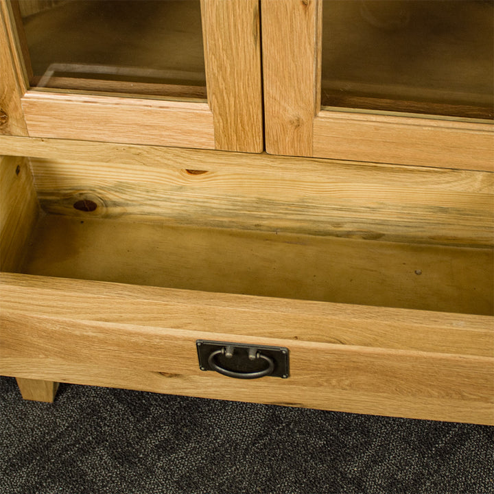 Yes Oak Corner Display Cabinet
