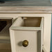 A closer view of the small side drawers on the top of the Biarritz Compact TV Unit.