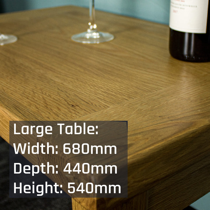 Vienna 3 Piece Oak Nesting Table Set