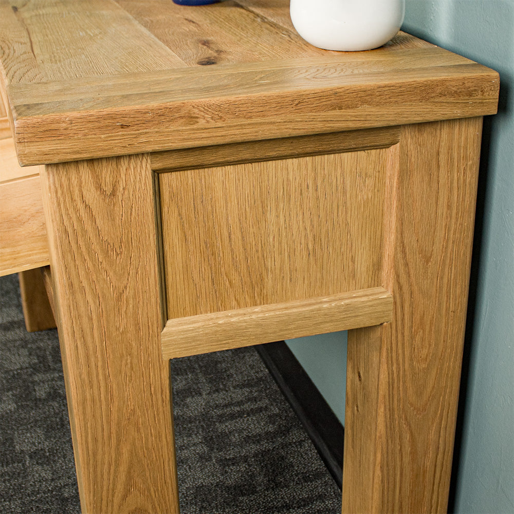 Amstel 3 Drawer Oak Dressing Table / Desk