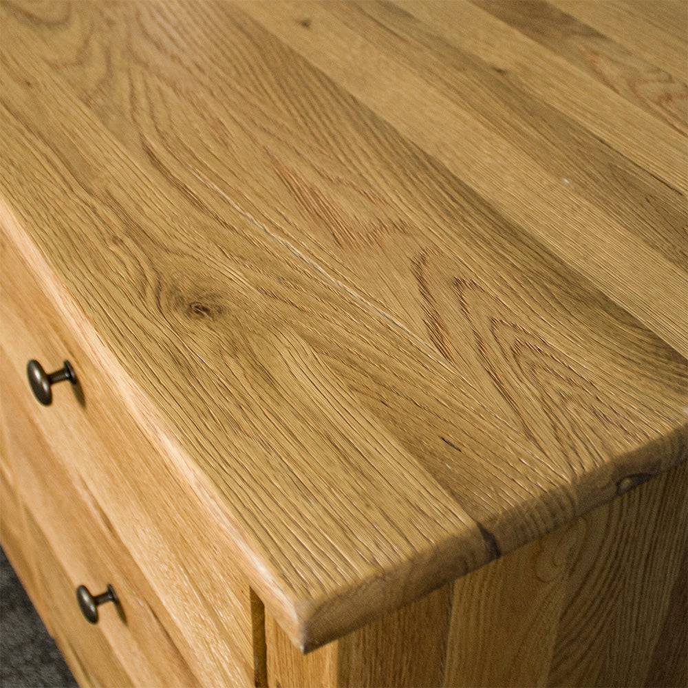 Beethoven Oak Lowboy Six Drawer Chest