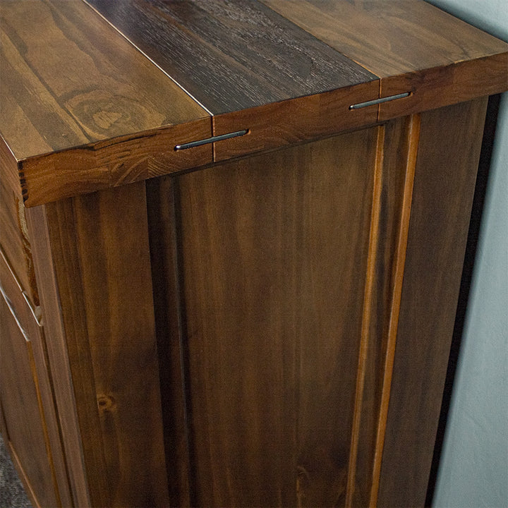 The side of the Botanica 3-Drawer Large Buffet.