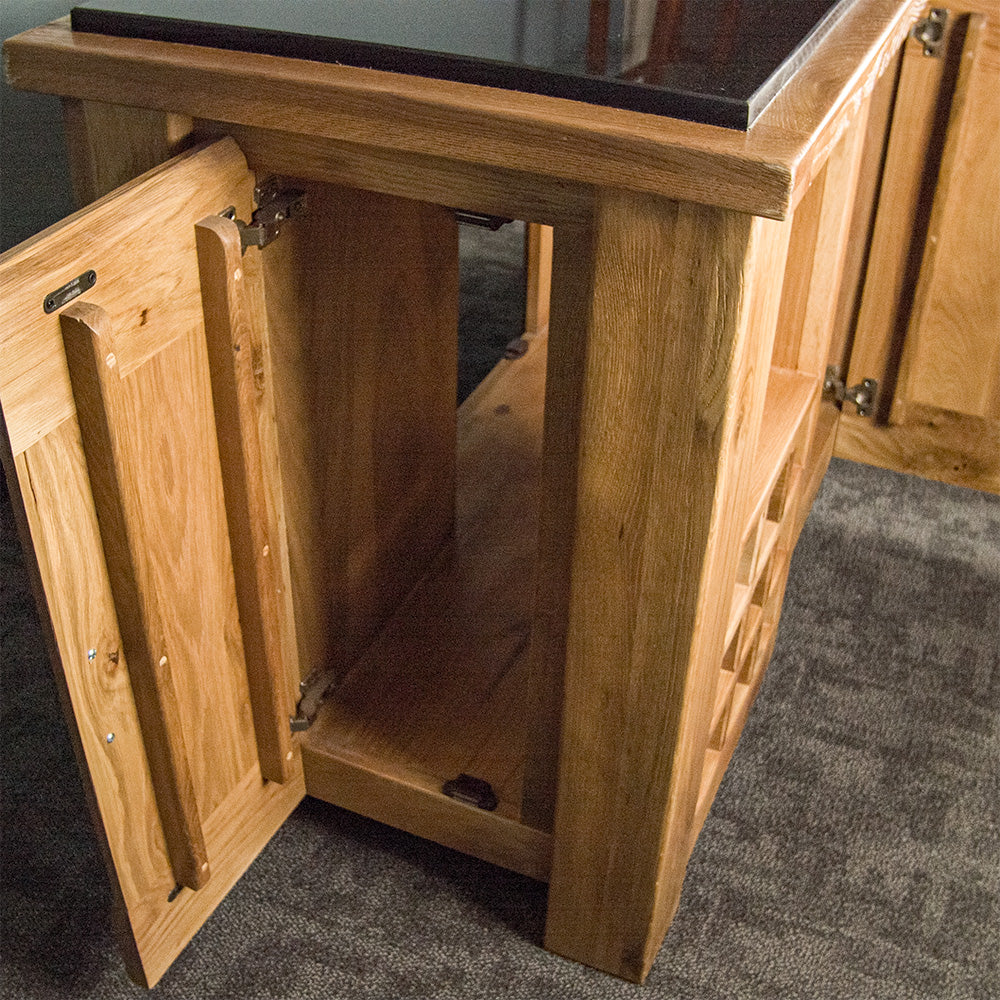 Camden Granite Top Oak Kitchen Workbench
