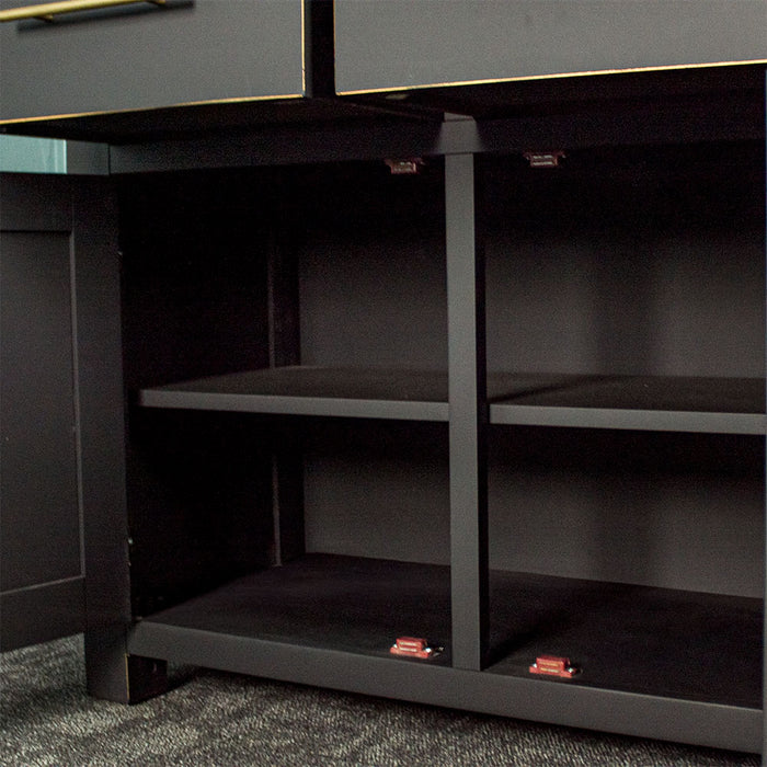 Large black buffet discount
