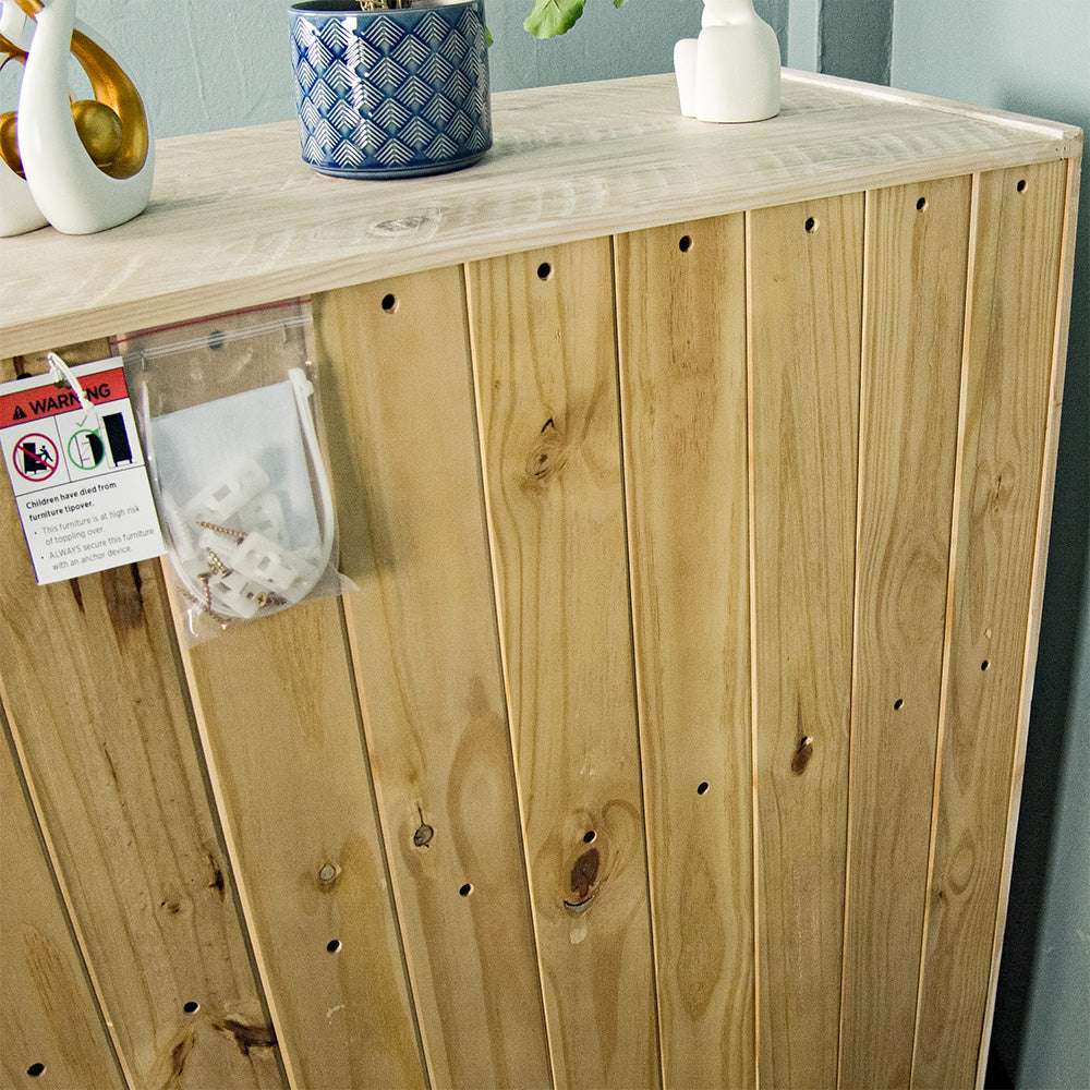 Charlotte 5 Drawer Pine Tallboy