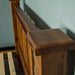Top of the headboard of the Rimu stained Jamaica King Size Slat Bed Frame