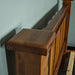 Top of the headboard of the Rimu stained Jamaica Queen Size Slat Bed Frame
