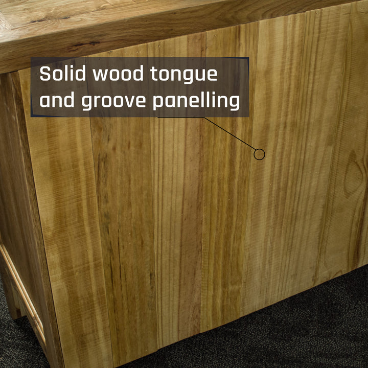 Oscar Compact Three Door Oak Buffet