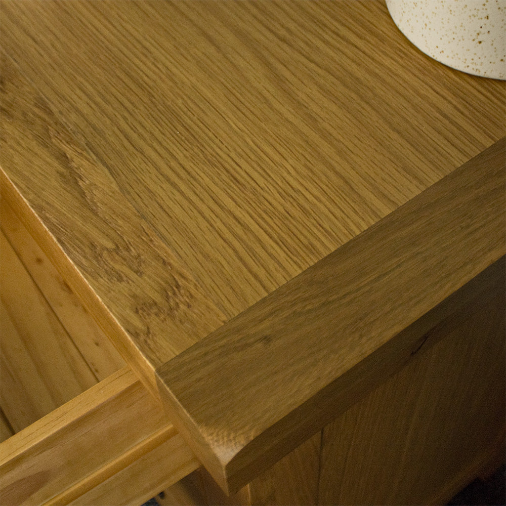 Queensland Oak Large Bedside Cabinet