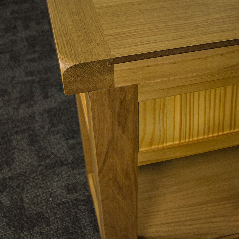 Queensland Oak Bedside/Lamp Table