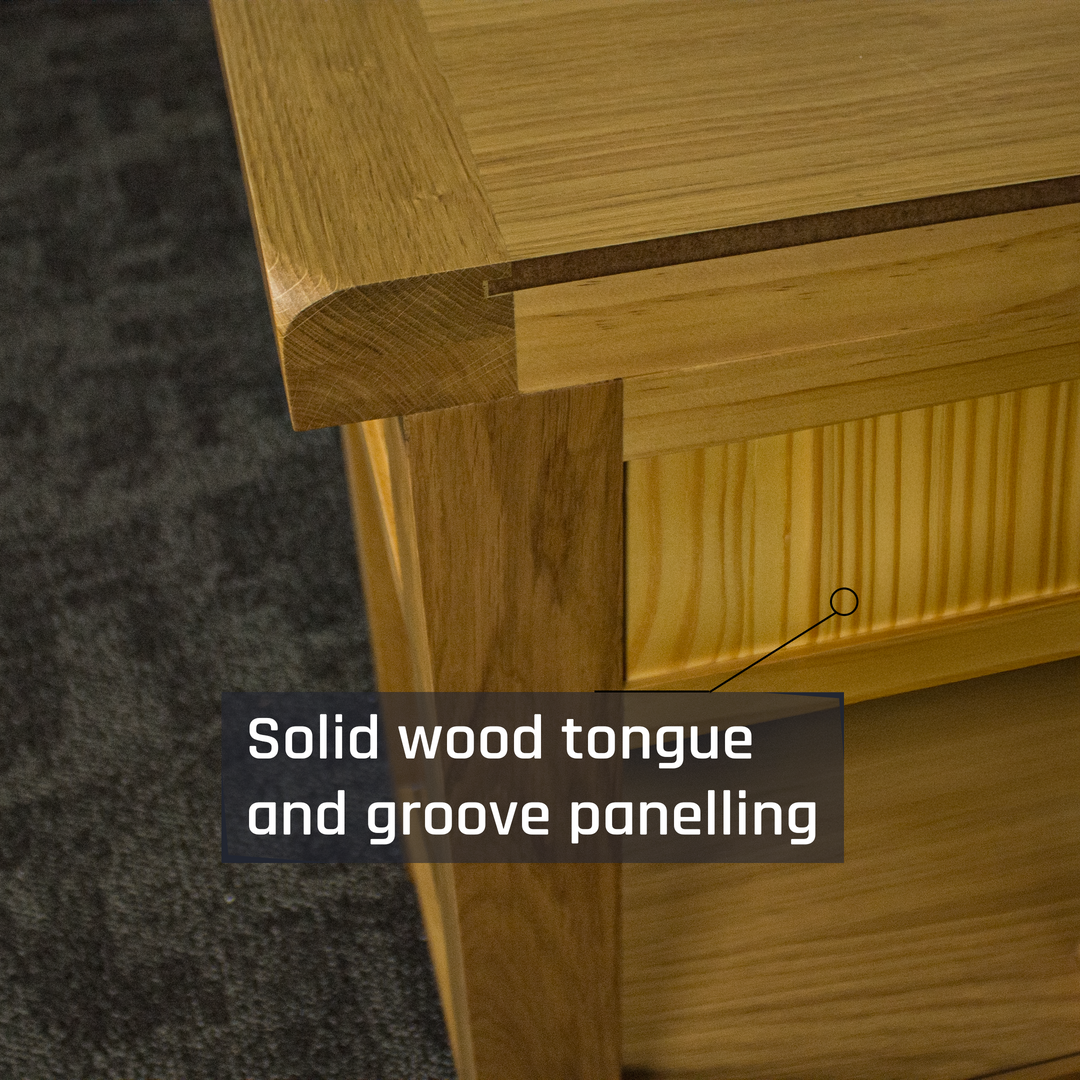 Queensland Oak Bedside/Lamp Table