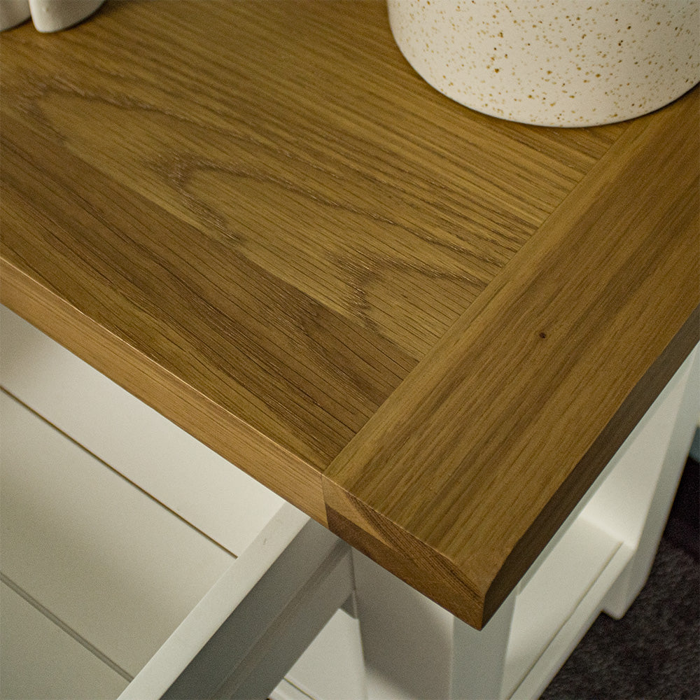 Tasmania Oak Top Bedside Table / Lamp Table