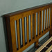The headboard of the Trent Queen Size NZ Pine Slat Bed Frame.
