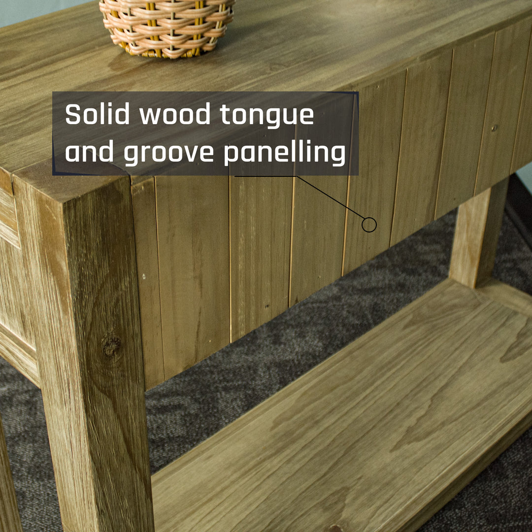 Vancouver 2 Drawer NZ Pine Hall Table