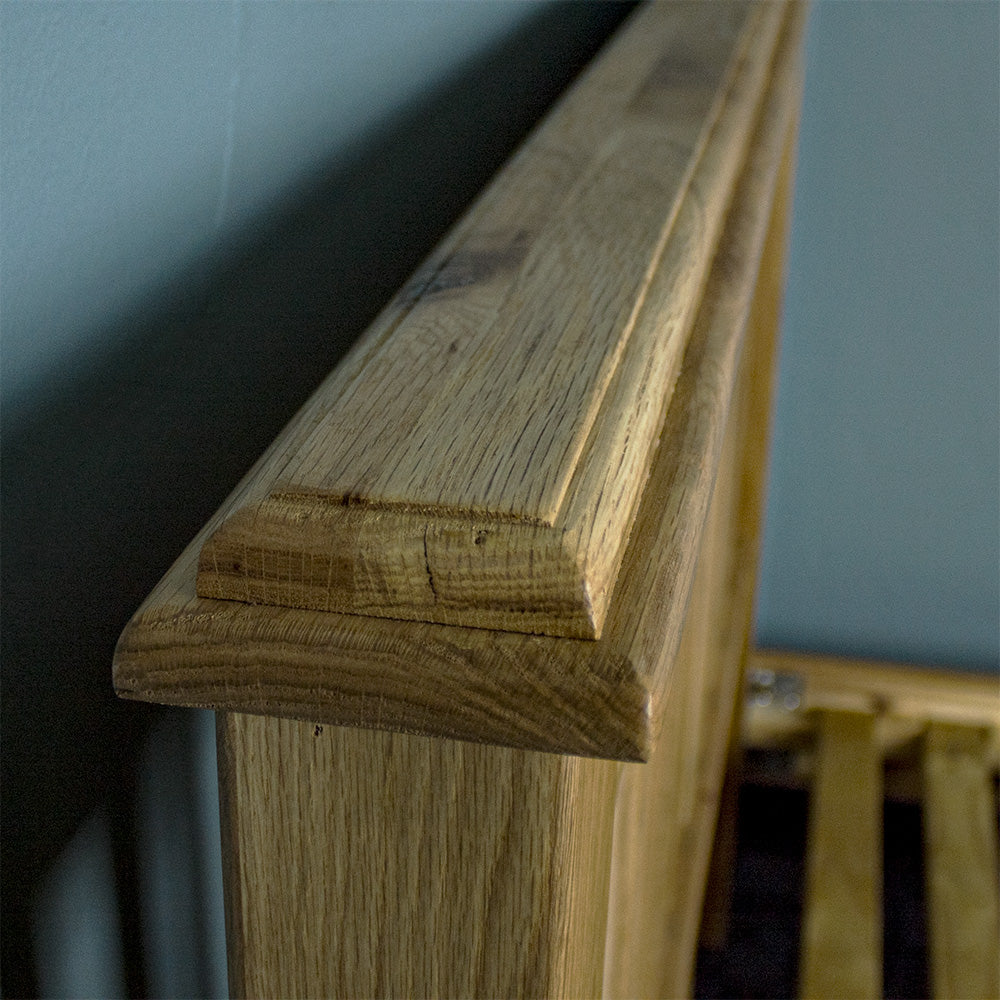 Versailles Oak Queen Size Slat Bed