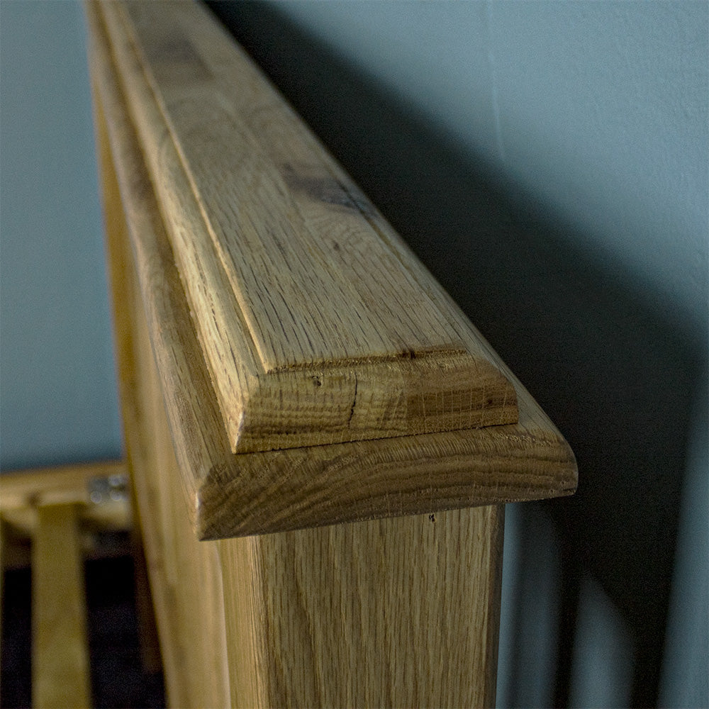 Versailles Oak Super King Size Slat Bed