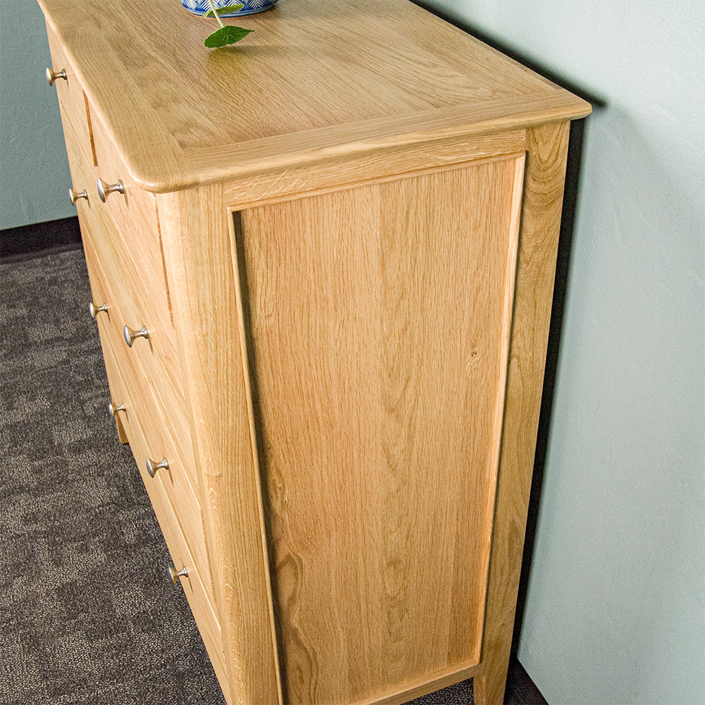 Victoria Oak 5 Drawer Tallboy
