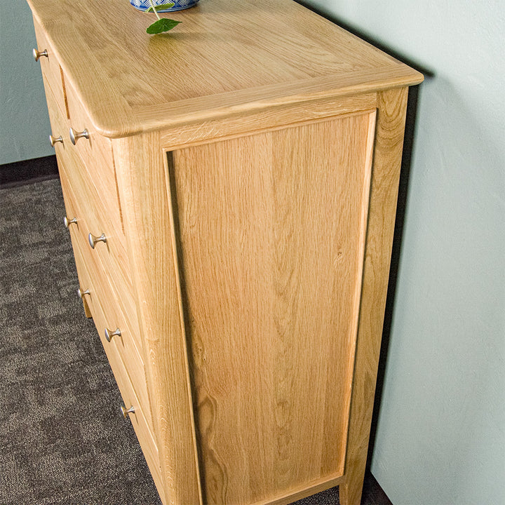 Victoria Oak 5 Drawer Tallboy