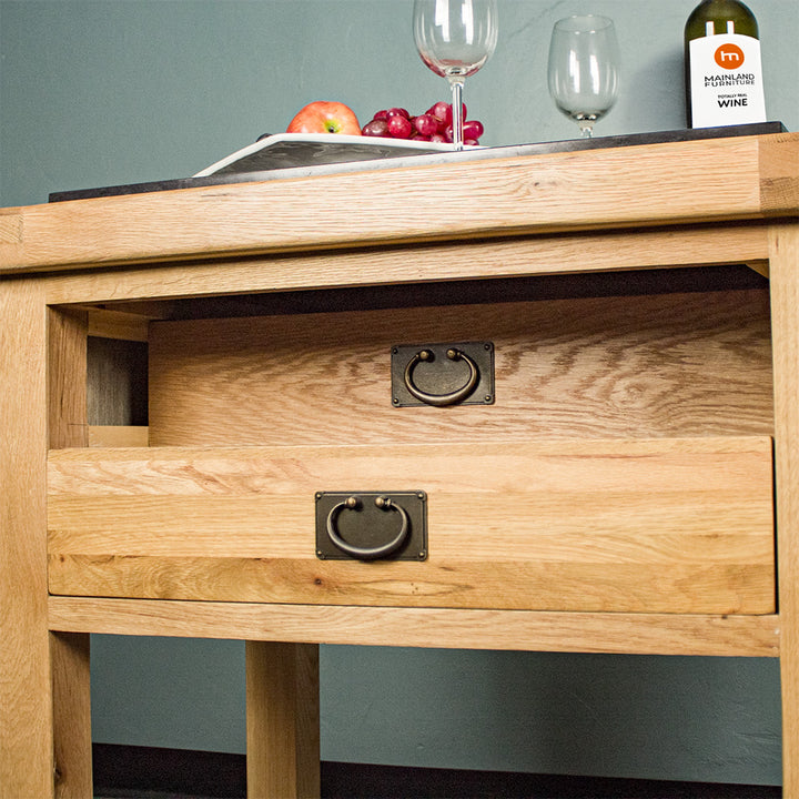 Vienna Oak Butcher's Block with Granite Top