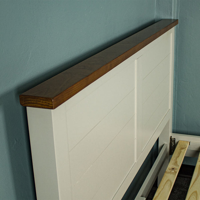 The headboard of the Alton Double Slat Bed-Frame.