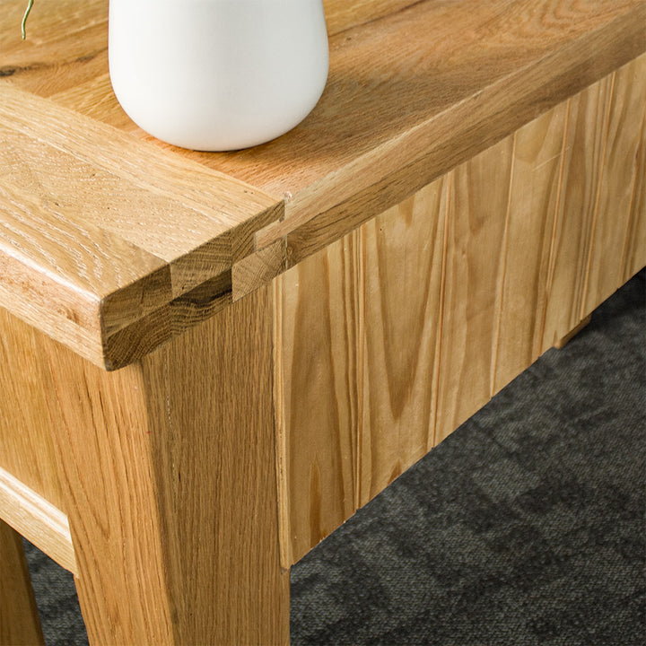 Amstel 3 Drawer Oak Dressing Table / Desk
