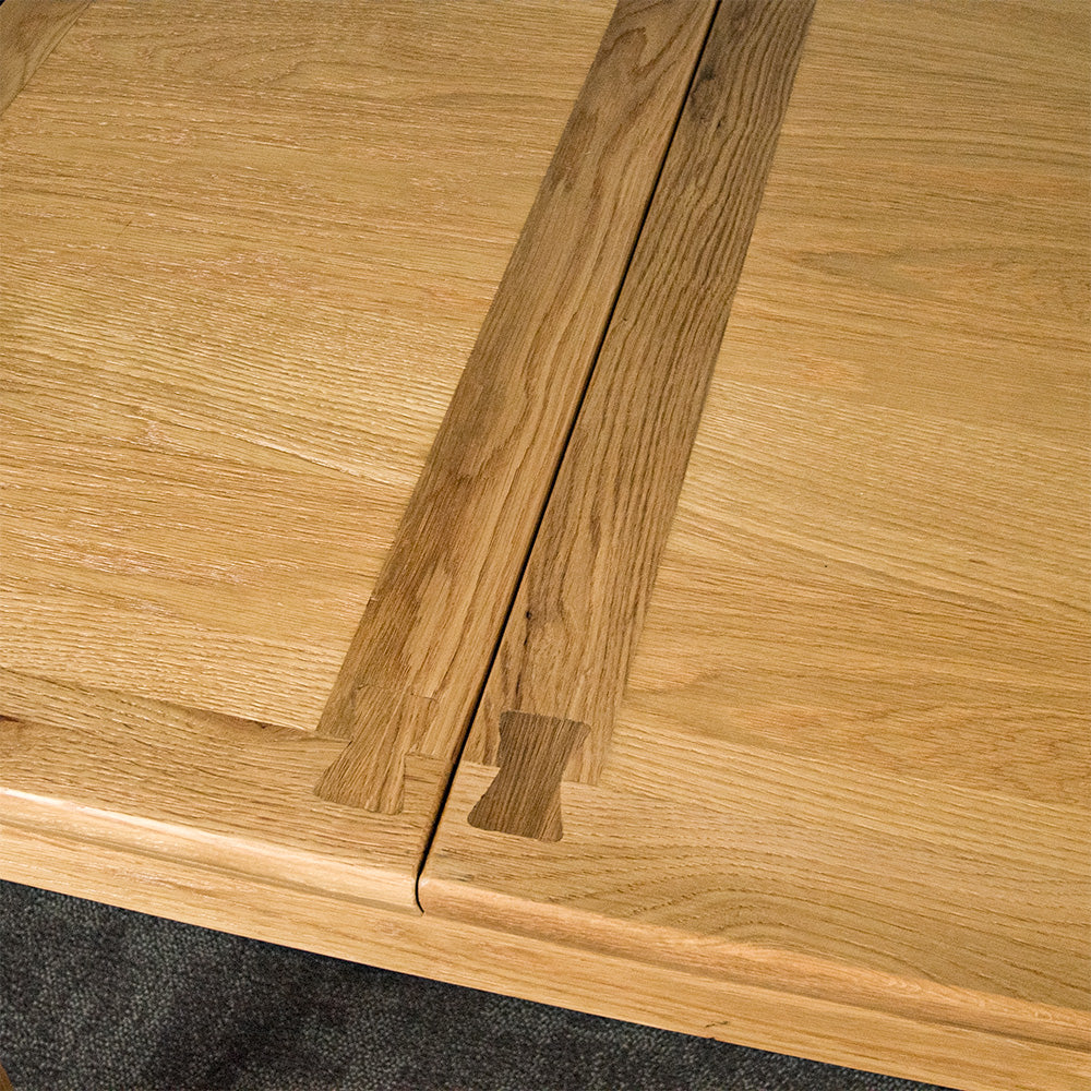 Dakota Square Oak Butterfly Extending Table (900mm)