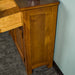 The side of the Rimu stained Montreal 2 Drawer Pine Buffet.