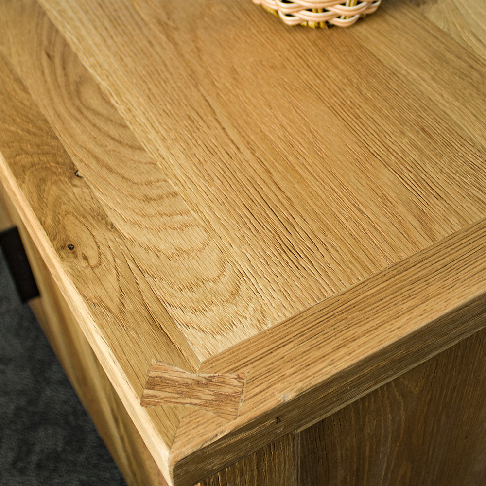Oscar Compact Three Door Oak Buffet