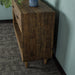 Side view of the Paddington Recycled Pine Buffet / Hall Table, showing the wood grain.