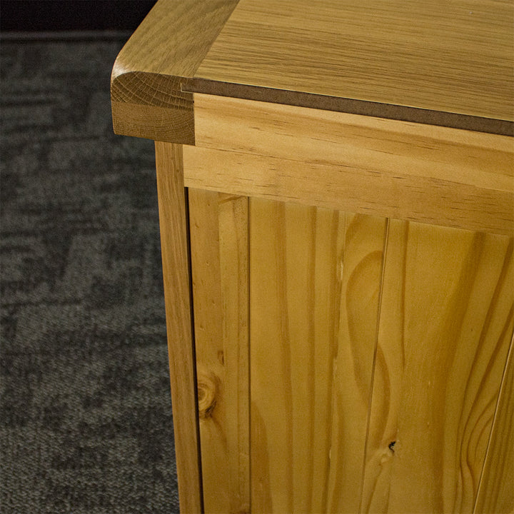 Queensland Oak Large Bedside Cabinet