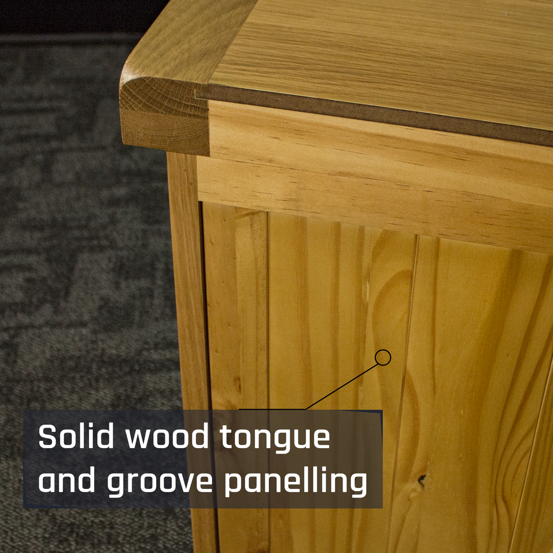 Queensland Oak Large Bedside Cabinet