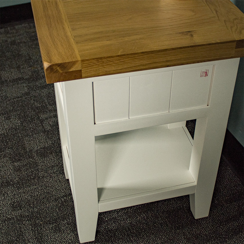 Tasmania Oak Top Bedside Table / Lamp Table